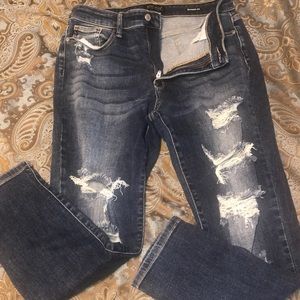 Judy Blue boyfriend distressed dark jeans